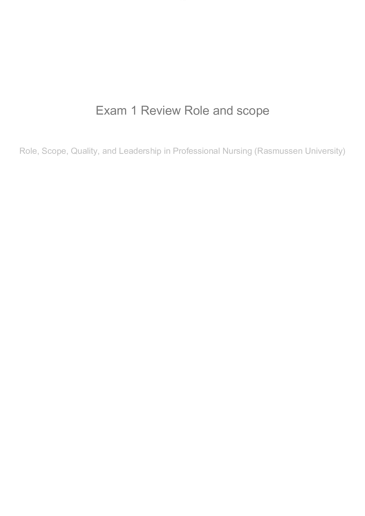 Preview image for Role and Scope Exam 1 Study Guide (Modules 1-3)
